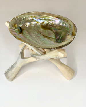 Wooden abalone tripod