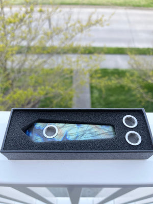 Labradorite crystal pipe