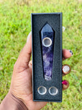 Amethyst crystal pipe